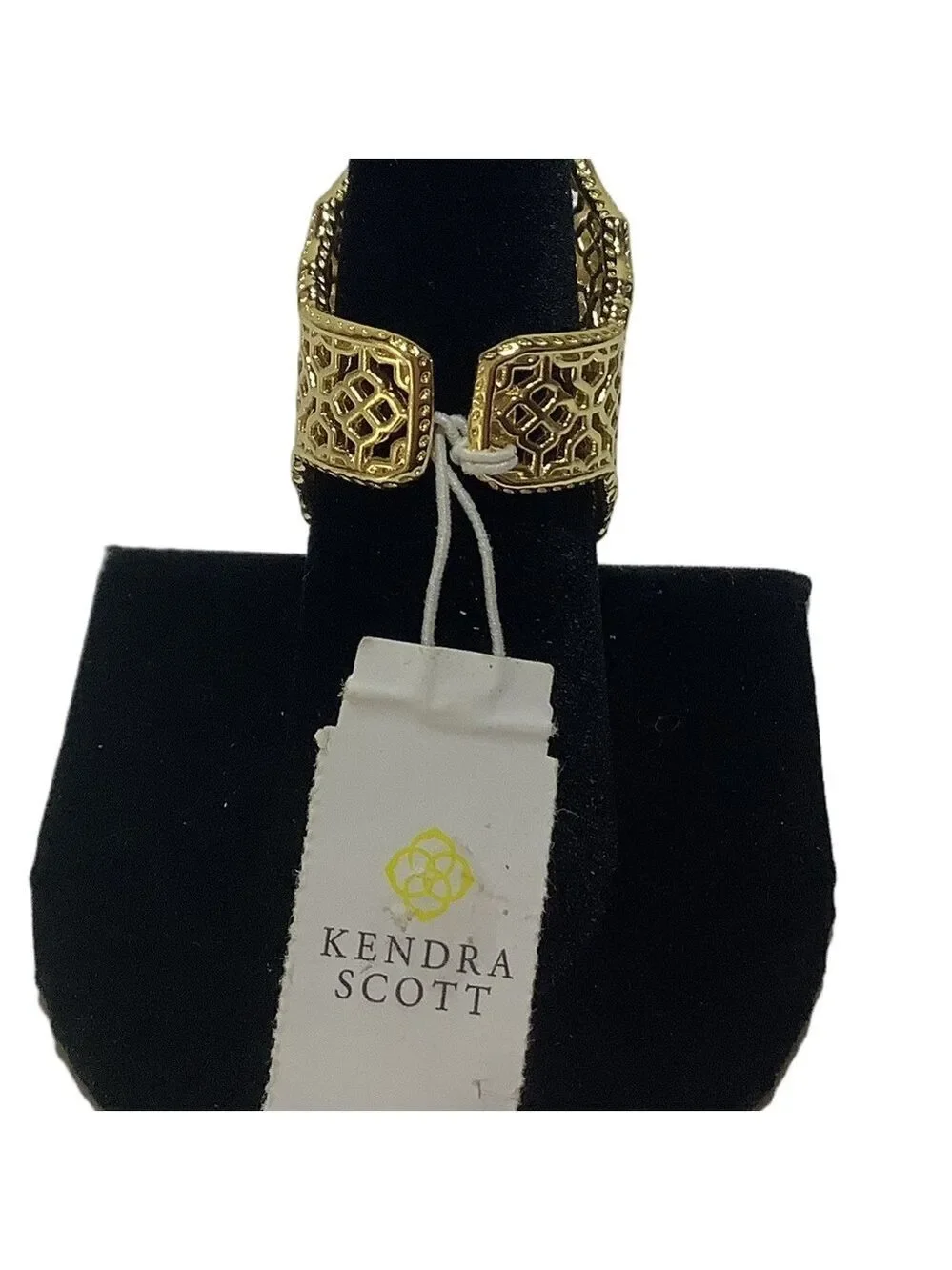 Kendra Scott Gold Plated Boone Ring Size M/L New